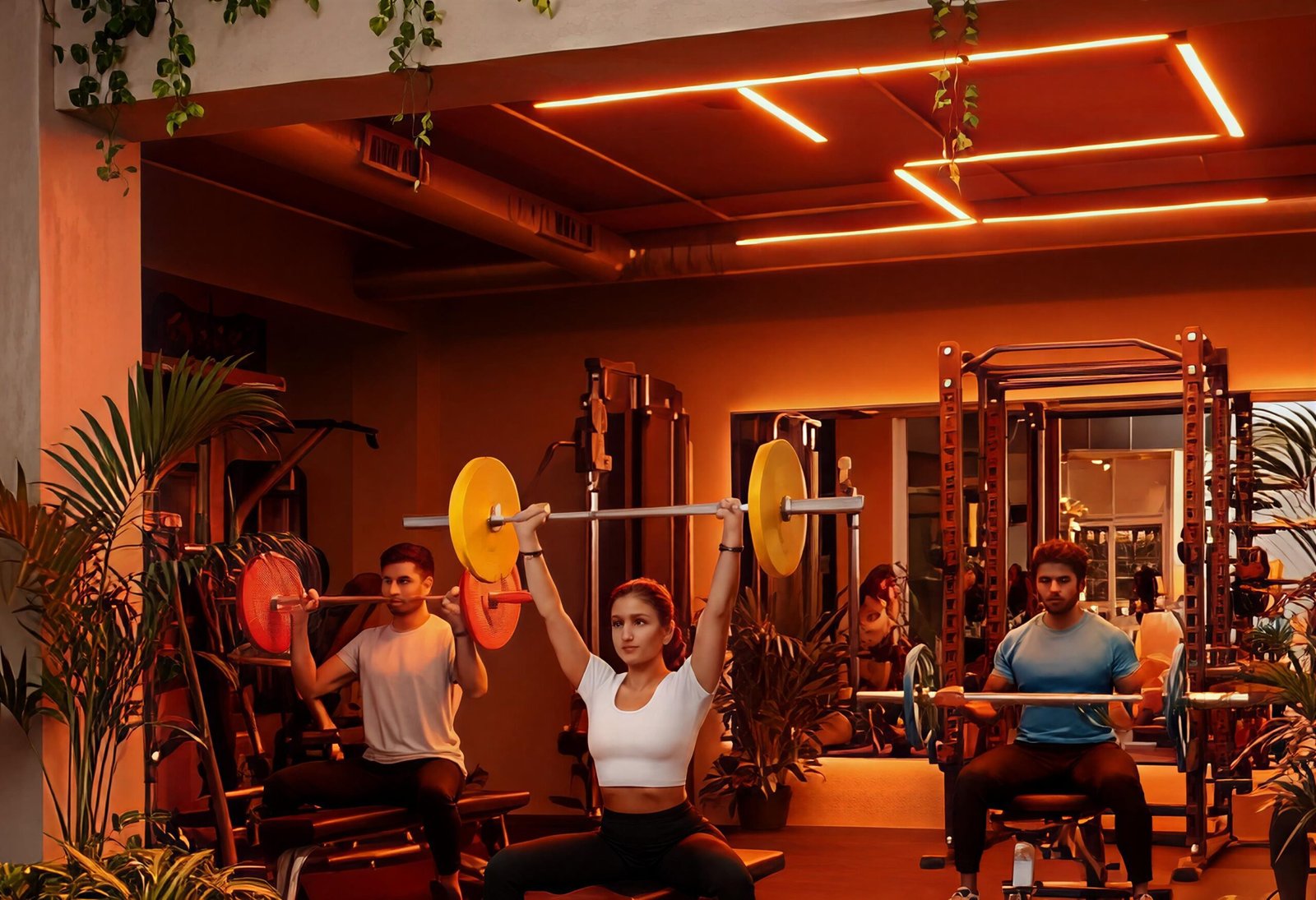 Modern fitness center with advanced workout equipment at RUDRA STARLIGHT CODEWORD LIFE 360 KANDIVALI WEST