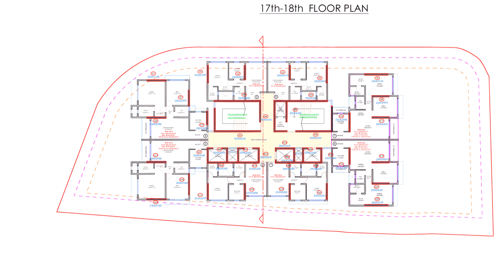 Detailed floor plan layout showcasing efficient space planning and room dimensions at RUDRA STARLIGHT CODEWORD LIFE 360 KANDIVALI WEST